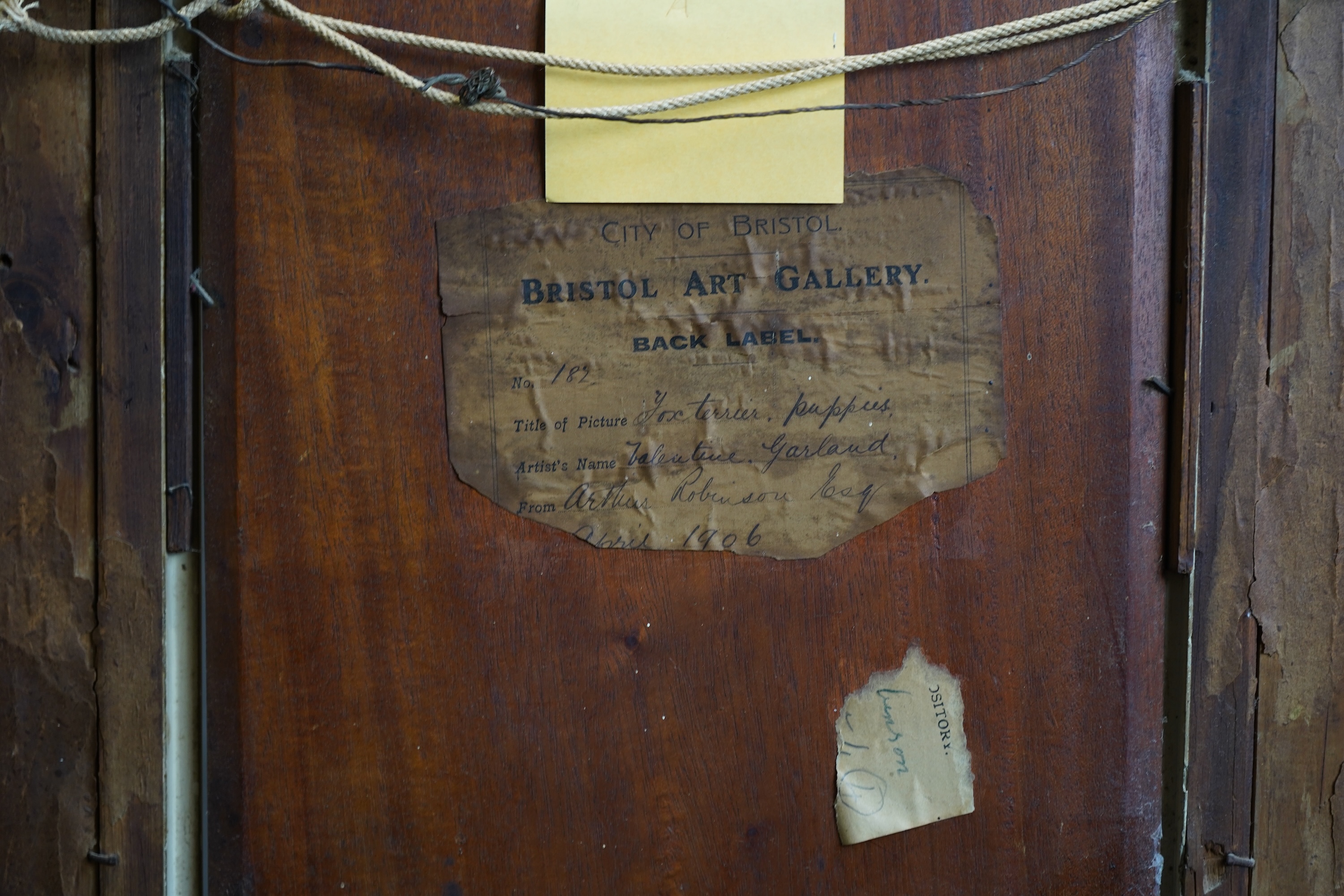 Valentine Thomas Garland, British 1840-1914, 'Fox Terrier Puppies'